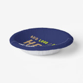 スタイリッシュモダンカスタムNAVY BLUE VERIFIED BRANDED ペーパーボウル (傾斜あり)