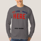 スタイリッシュモダンカスタムSMOKE GRAY検証済みブランド Tシャツ (正面)