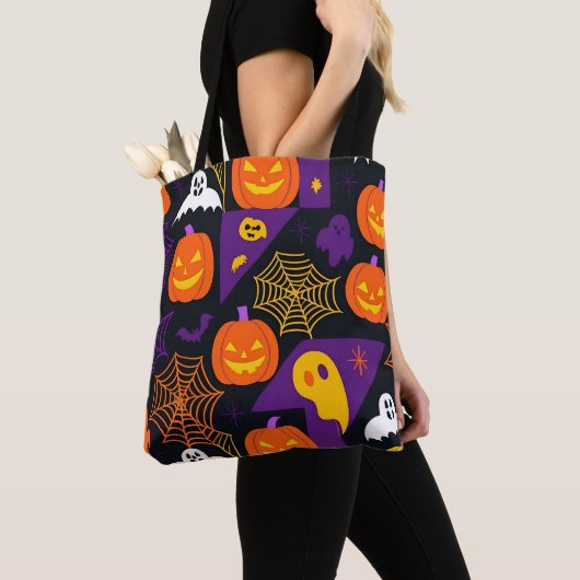 スタイリッシュモダンカラフル トートバッグ (クローズアップ)