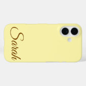 スタイリッシュモダンクラシックカスタマイズ名クリーム色 Case-Mate iPhoneケース (裏面 (横))