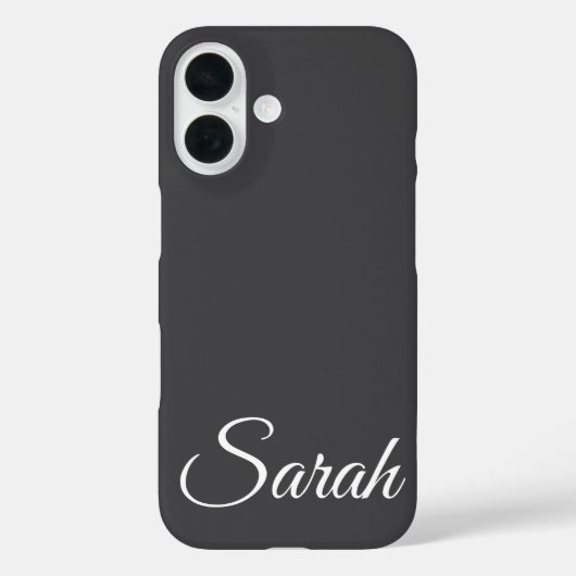 スタイリッシュモダンクラシックカスタマイズ名グレー色 Case-Mate iPhoneケース (裏面)