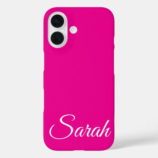 スタイリッシュモダンクラシックカスタマイズ名ピンク色 Case-Mate iPhoneケース (裏面)