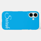 スタイリッシュモダンクラシックカスタマイズ名Blue Color Case-Mate iPhoneケース (裏面 (横))