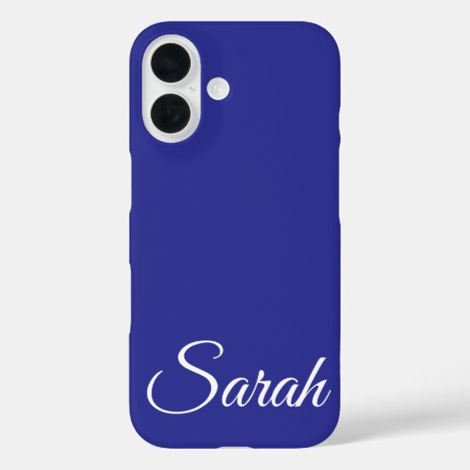 スタイリッシュモダンクラシックカスタマイズ名Dark Blue Case-Mate iPhoneケース (裏面)