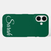 スタイリッシュモダンクラシックカスタマイズ名Dark Green Case-Mate iPhoneケース (裏面 (横))