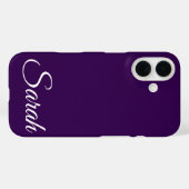 スタイリッシュモダンクラシックカスタマイズ名Dark Purple Case-Mate iPhoneケース (裏面 (横))