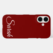 スタイリッシュモダンクラシックカスタマイズ名Dark Red Case-Mate iPhoneケース (裏面 (横))