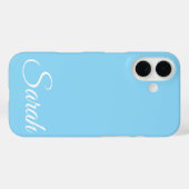 スタイリッシュモダンクラシックカスタマイズ名Light Blue Case-Mate iPhoneケース (裏面 (横))