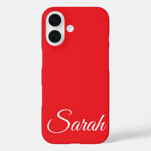 スタイリッシュモダンクラシックカスタマイズ名Red Color Case-Mate iPhoneケース (裏面)