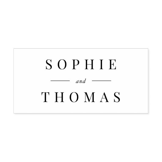 スタイリッシュモダンクラシック結婚名 セルフインキングスタンプ (デザイン)