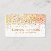 スタイリッシュモダングリッターイベント調整プランナー 名刺 (正面)