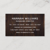 スタイリッシュモダンシンプルエレガントWoodのScriptケータリング 名刺 (裏面)