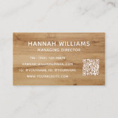 スタイリッシュモダンシンプルエレガントWoodのScriptケータリング 名刺 (裏面)