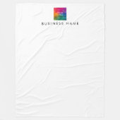 スタイリッシュモダンシンプルテンプレートここにロゴ フリースブランケット (正面)