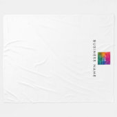 スタイリッシュモダンシンプルテンプレートここにロゴ フリースブランケット (正面(横))