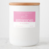 スタイリッシュモダンシンプルプレインピンクホワイトキャンドル フードラベル (正面)