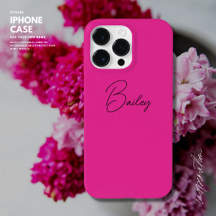 スタイリッシュモダンシンプルHot Pinkスクリプト名 Case-Mate iPhone 14 Pro Maxケース