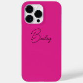 スタイリッシュモダンシンプルHot Pinkスクリプト名 Case-Mate iPhoneケース (裏面)