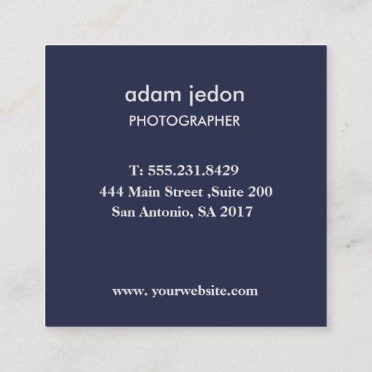 スタイリッシュモダンスクウェア スクエア名刺 (裏面)