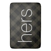 スタイリッシュモダンストライプと色のパターン バスマット (正面縦)