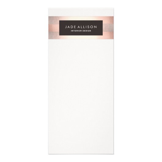 スタイリッシュモダンストライプの銅板 ラックカード (正面)