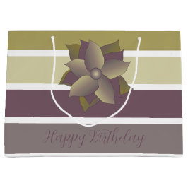 スタイリッシュモダンストライプ ラージペーパーバッグ