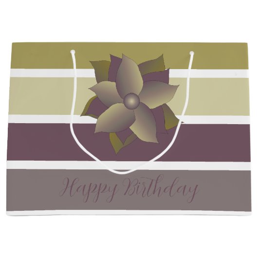 スタイリッシュモダンストライプ ラージペーパーバッグ (正面)