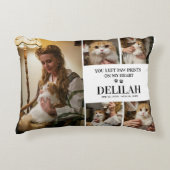 スタイリッシュモダントリビュート引用文写真猫ペットロス アクセントクッション (正面)