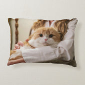 スタイリッシュモダントリビュート引用文写真猫ペットロス アクセントクッション (裏面)