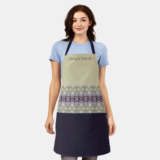 スタイリッシュモダンパターン(の模様が)ある エプロン (着用した状態)