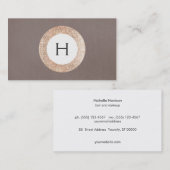 スタイリッシュモダンフェイクバラ金ゴールドシークインモノグラム 名刺 (正面/裏面)