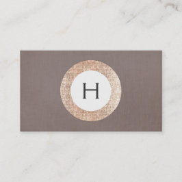 スタイリッシュモダンフェイクバラ金ゴールドシークインモノグラム 名刺