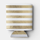 スタイリッシュモダンフェイク金ゴールド箔ストライプトレンディー 缶クーラー (裏面)