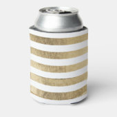 スタイリッシュモダンフェイク金ゴールド箔ストライプトレンディー 缶クーラー (缶裏面)