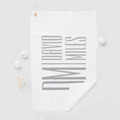 スタイリッシュモダンミニマルとグレーのイニシャルと名前のロゴ ゴルフタオル (インサイチュ)