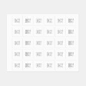 スタイリッシュモダンミニマルとグレーのイニシャルと名前のロゴ ラベル (シート)