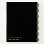 スタイリッシュモダンミニマルシンプル ノートブック (裏面)