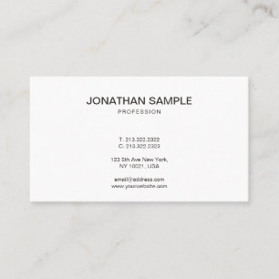 スタイリッシュモダンミニマルデザインプレーントレンディー 名刺