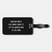 スタイリッシュモダンミニマルトレンディーデザイン男性へ ラゲッジタグ (裏面横)