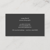 スタイリッシュモダンモノグラムスタイリッシュ丸エンブレム 名刺 (裏面)