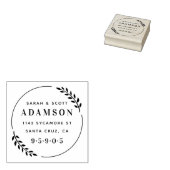 スタイリッシュモダンリース新結婚差出人住所 ラバースタンプ (押印)