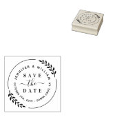 スタイリッシュモダンリース&かわいいスクリプト日付を保存 ラバースタンプ (押印)
