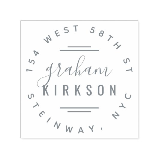 スタイリッシュモダンレタリング個人差出人住所 セルフインキングスタンプ (デザイン)