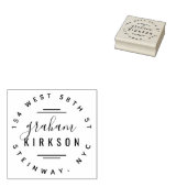 スタイリッシュモダンレタリング個人差出人住所 ラバースタンプ (押印)