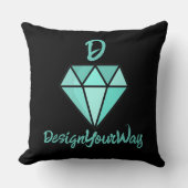 スタイリッシュモダンレトロなダイヤモンドブラック地形 クッション (正面)