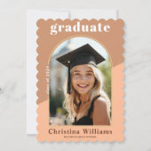 スタイリッシュモダン写真高校卒業 案内状 (正面)