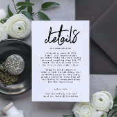 スタイリッシュモダン名前をカスタムする結婚白黒 エンクロージャーカード