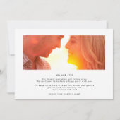 スタイリッシュモダン名前をカスタムする |写真 セーブザデート (裏面)