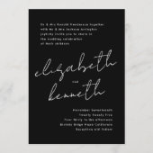 スタイリッシュモダン名前をカスタムするTuxedo金ゴールド結婚ズ 招待状 (正面)