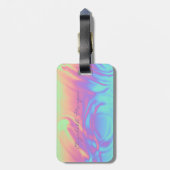 スタイリッシュモダン唇グラデーション，ホログラフィック ラゲッジタグ (裏面縦)